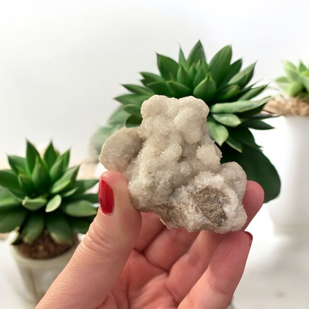 White and Silver Quartz Sphalerite Crystal Bulgaria